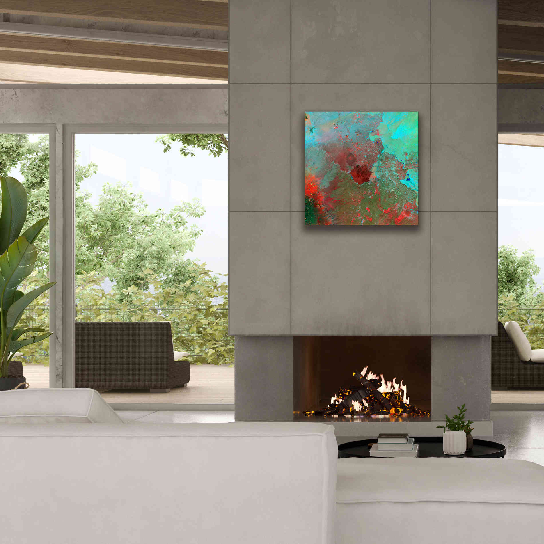 'Earth as Art: The Syrian Desert' Canvas Wall Art,26 x 26