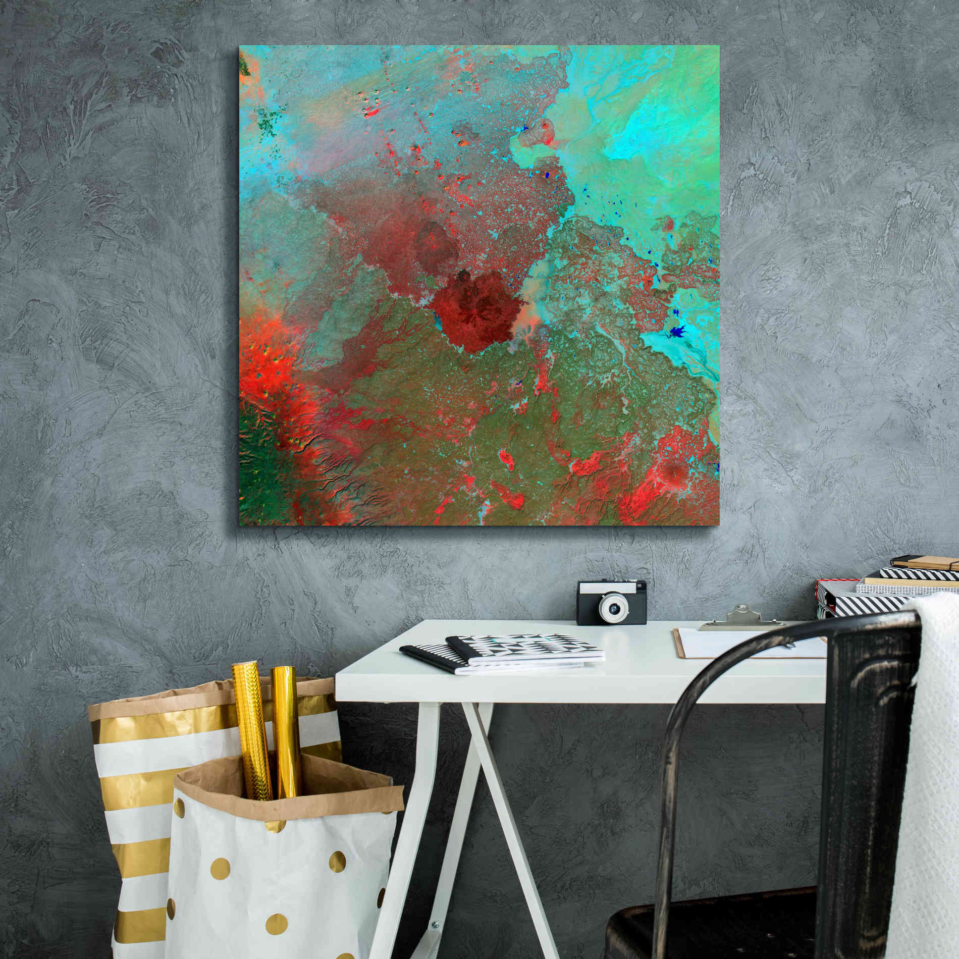 'Earth as Art: The Syrian Desert' Canvas Wall Art,26 x 26