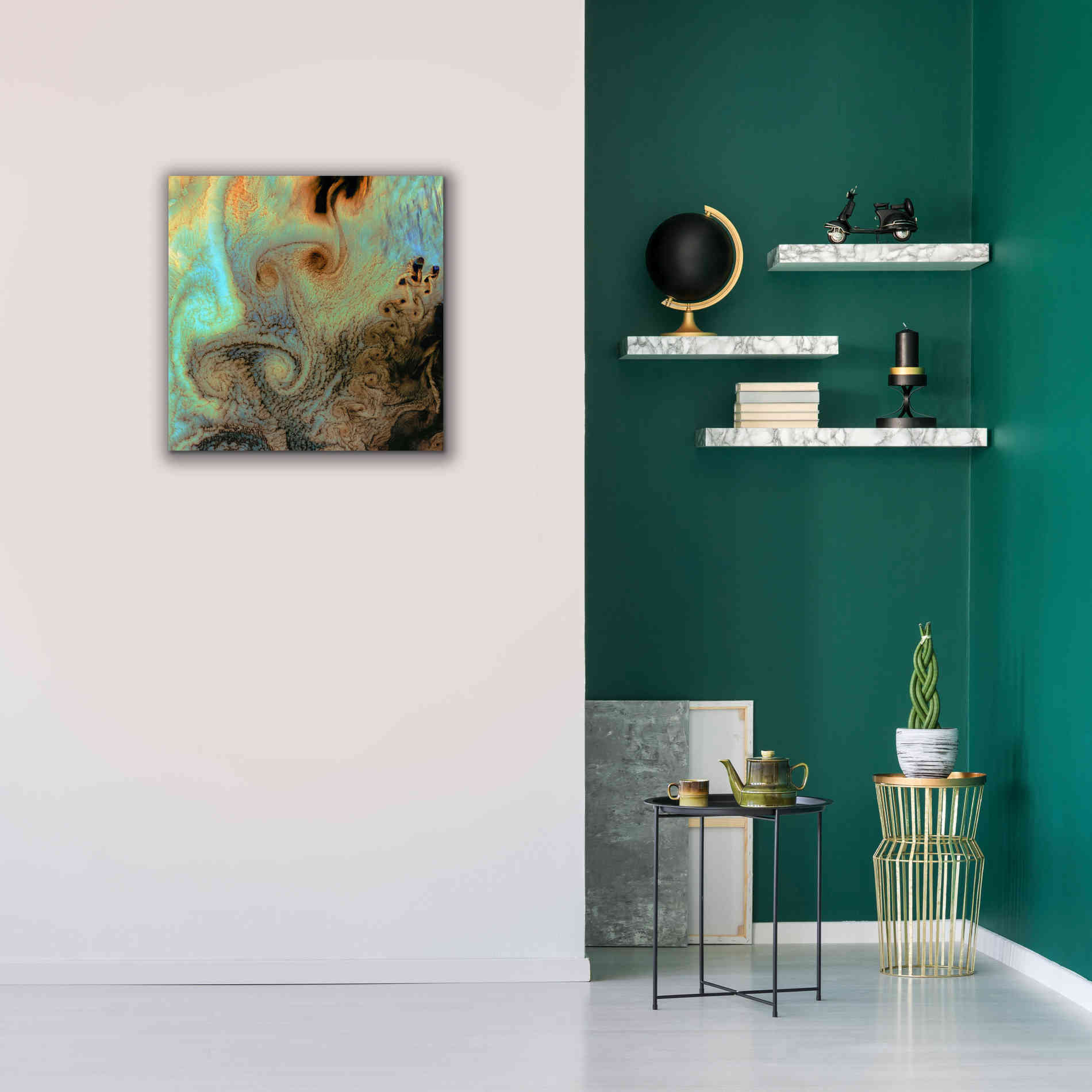 'Earth as Art: Von Karman Vortices' Canvas Wall Art,26 x 26