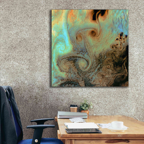 Image of 'Earth as Art: Von Karman Vortices' Canvas Wall Art,37 x 37