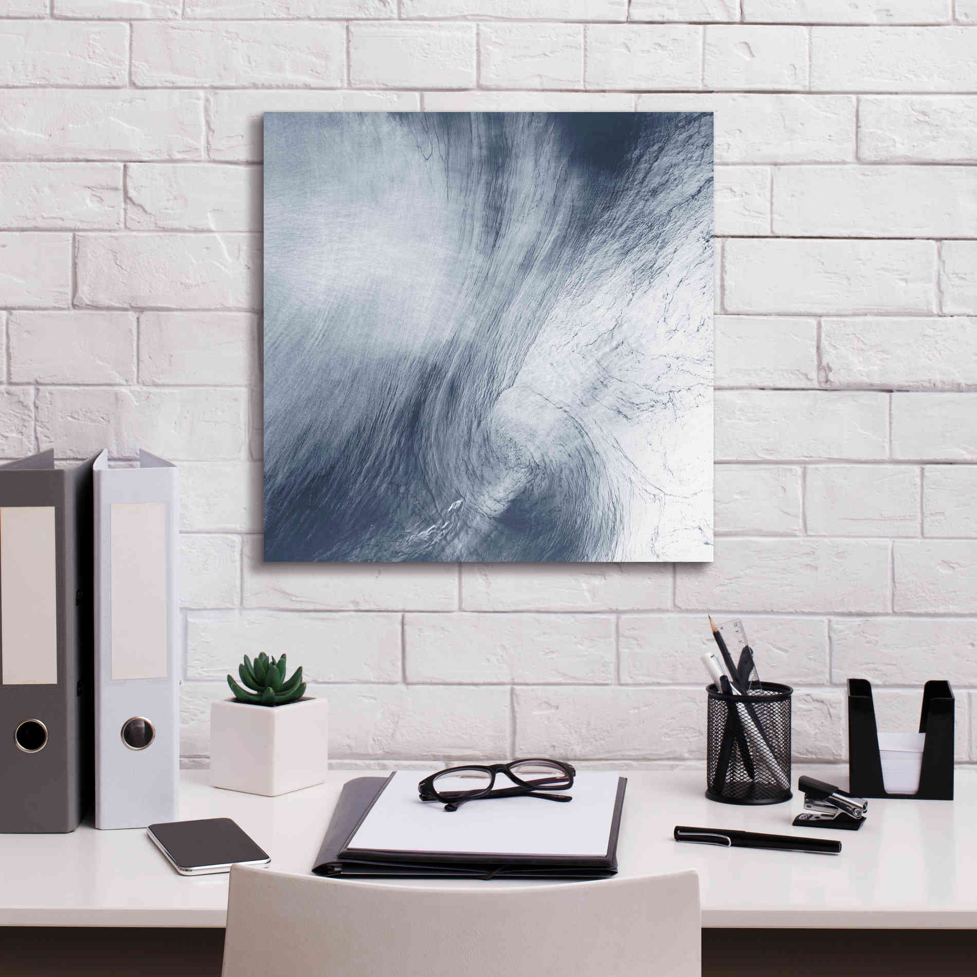 'Earth as Art: Whirlpool Clouds' Canvas Wall Art,18 x 18