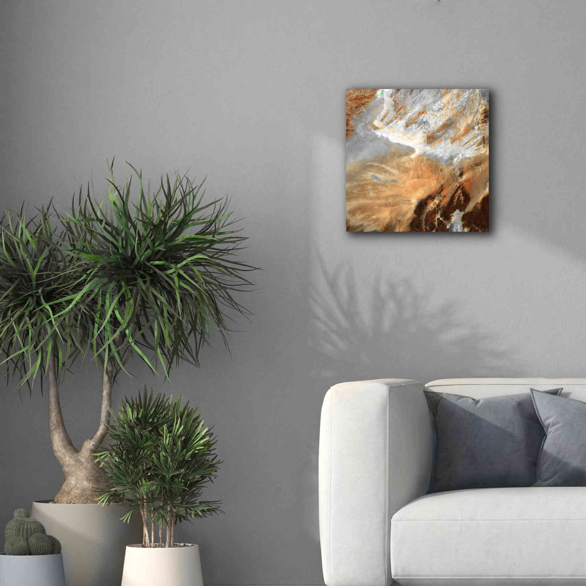 'Earth as Art: Algerian Sahara,' Canvas Wall Art,18 x 18