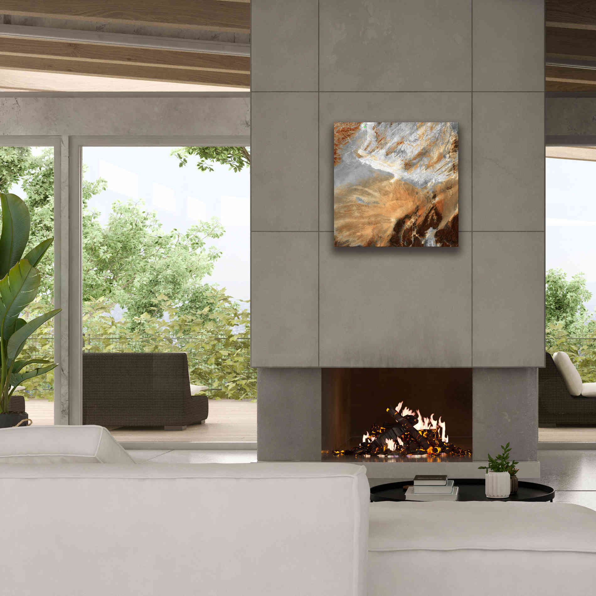 'Earth as Art: Algerian Sahara,' Canvas Wall Art,26 x 26
