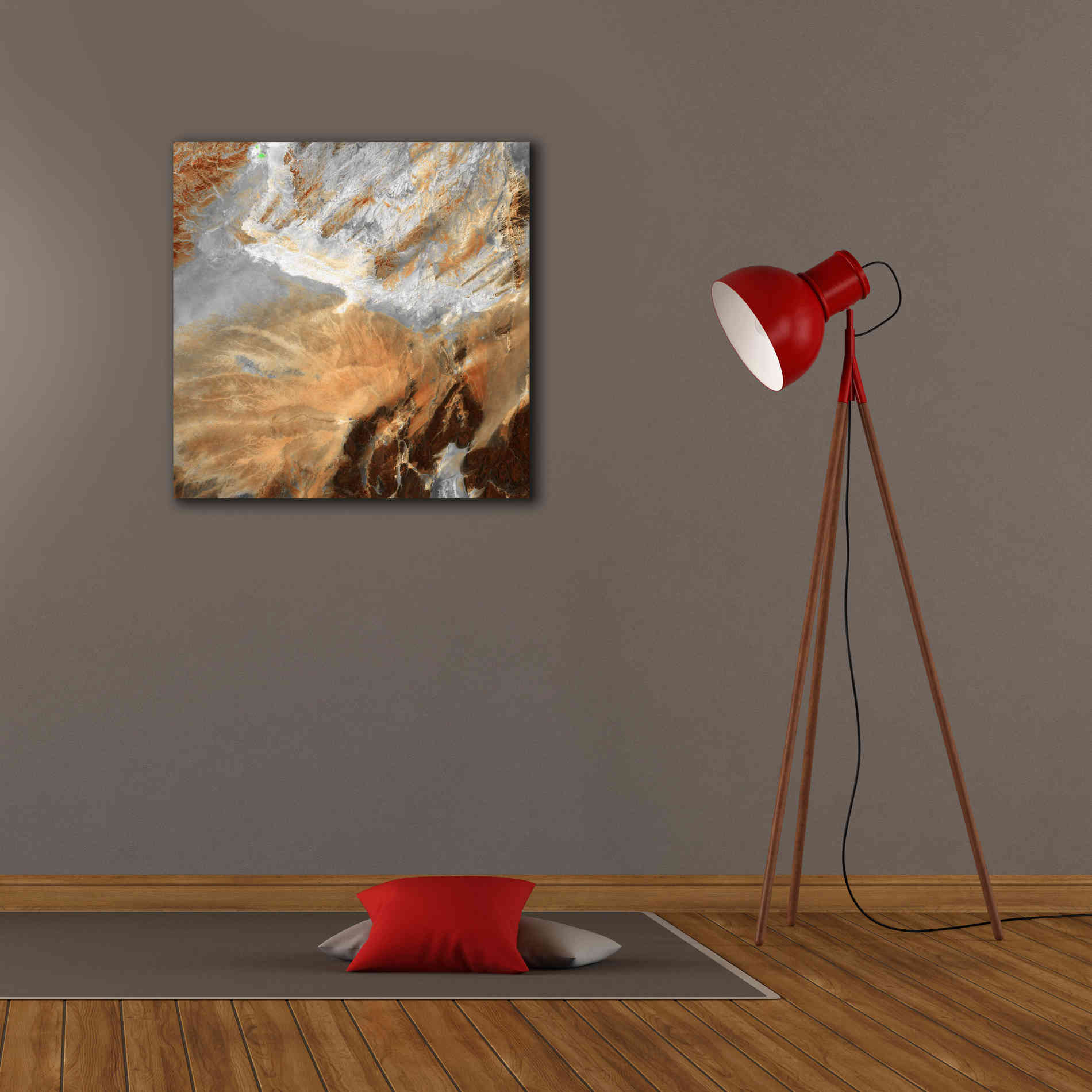 'Earth as Art: Algerian Sahara,' Canvas Wall Art,26 x 26