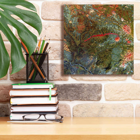 Image of 'Earth as Art: Anyuyskiy Volcano,' Canvas Wall Art,12 x 12