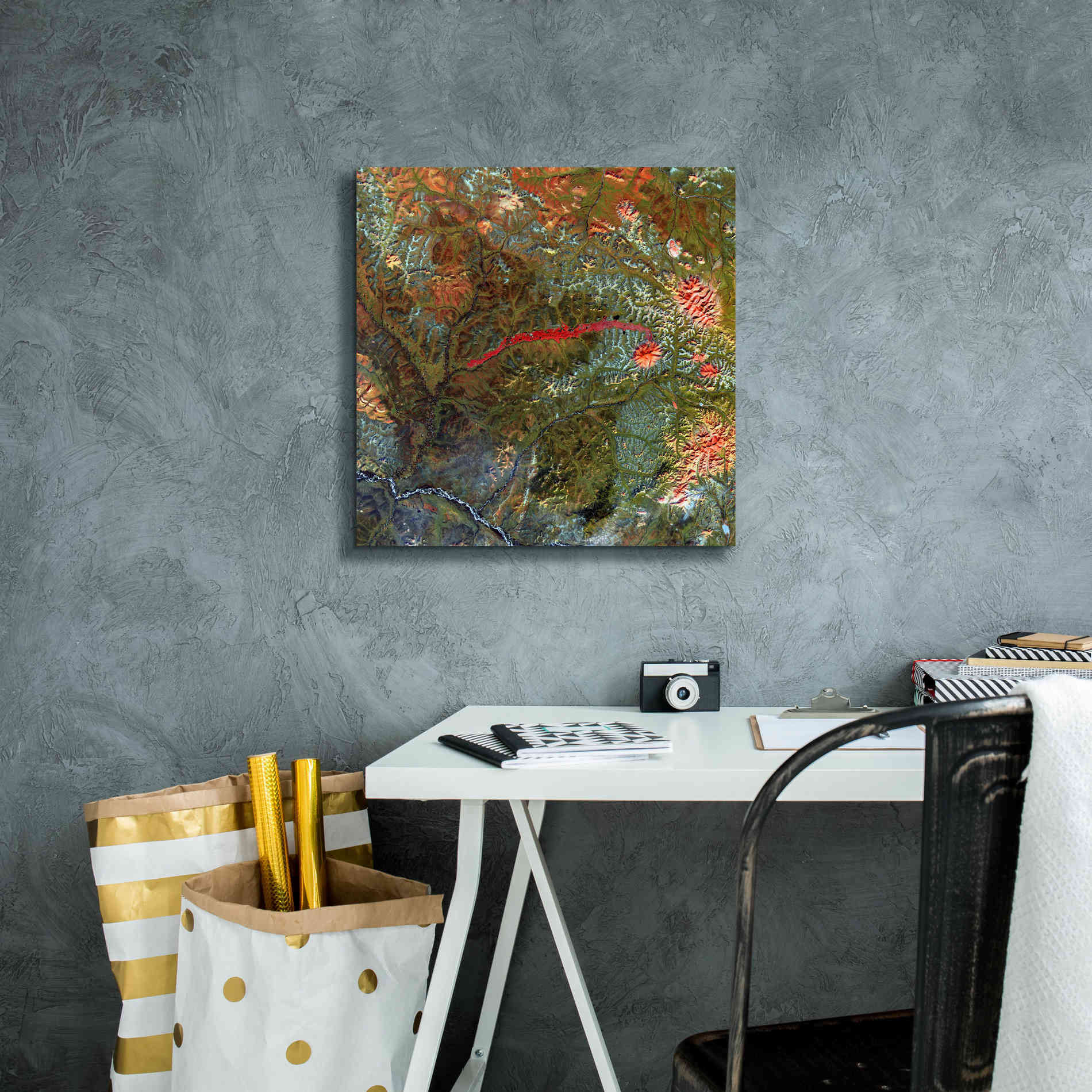 'Earth as Art: Anyuyskiy Volcano,' Canvas Wall Art,18 x 18