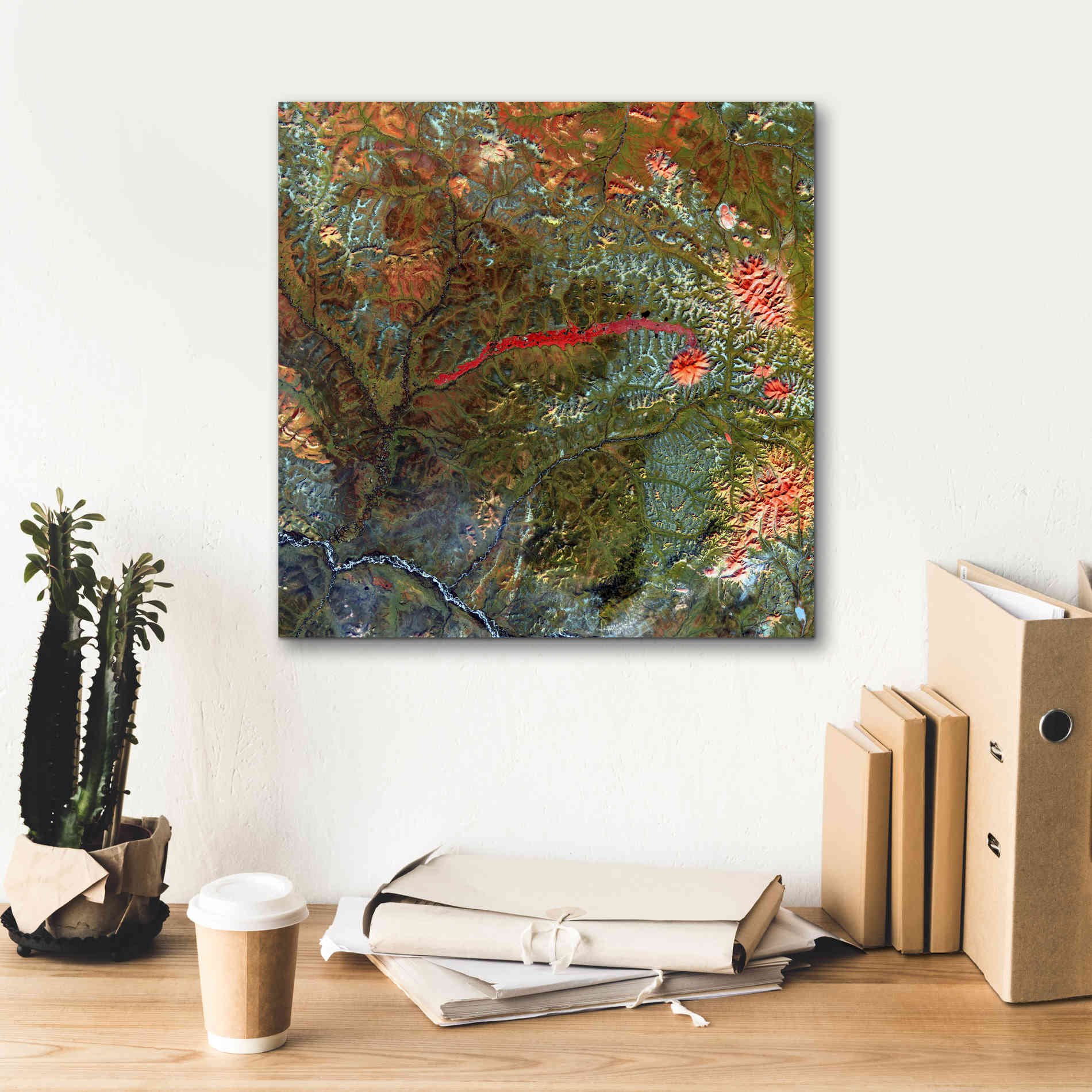 'Earth as Art: Anyuyskiy Volcano,' Canvas Wall Art,18 x 18