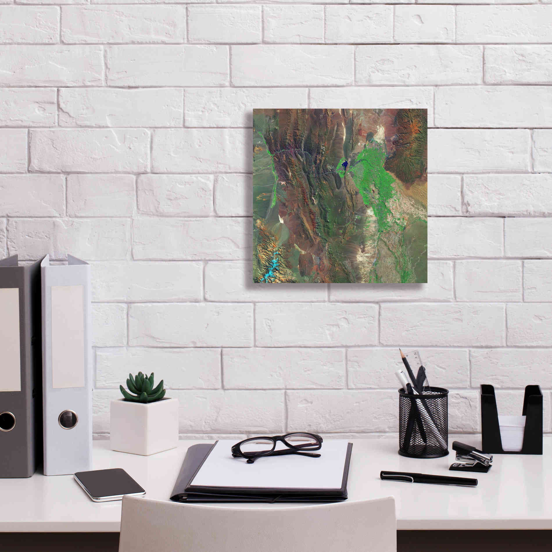 'Earth as Art: Barreal Blanco,' Canvas Wall Art,12 x 12