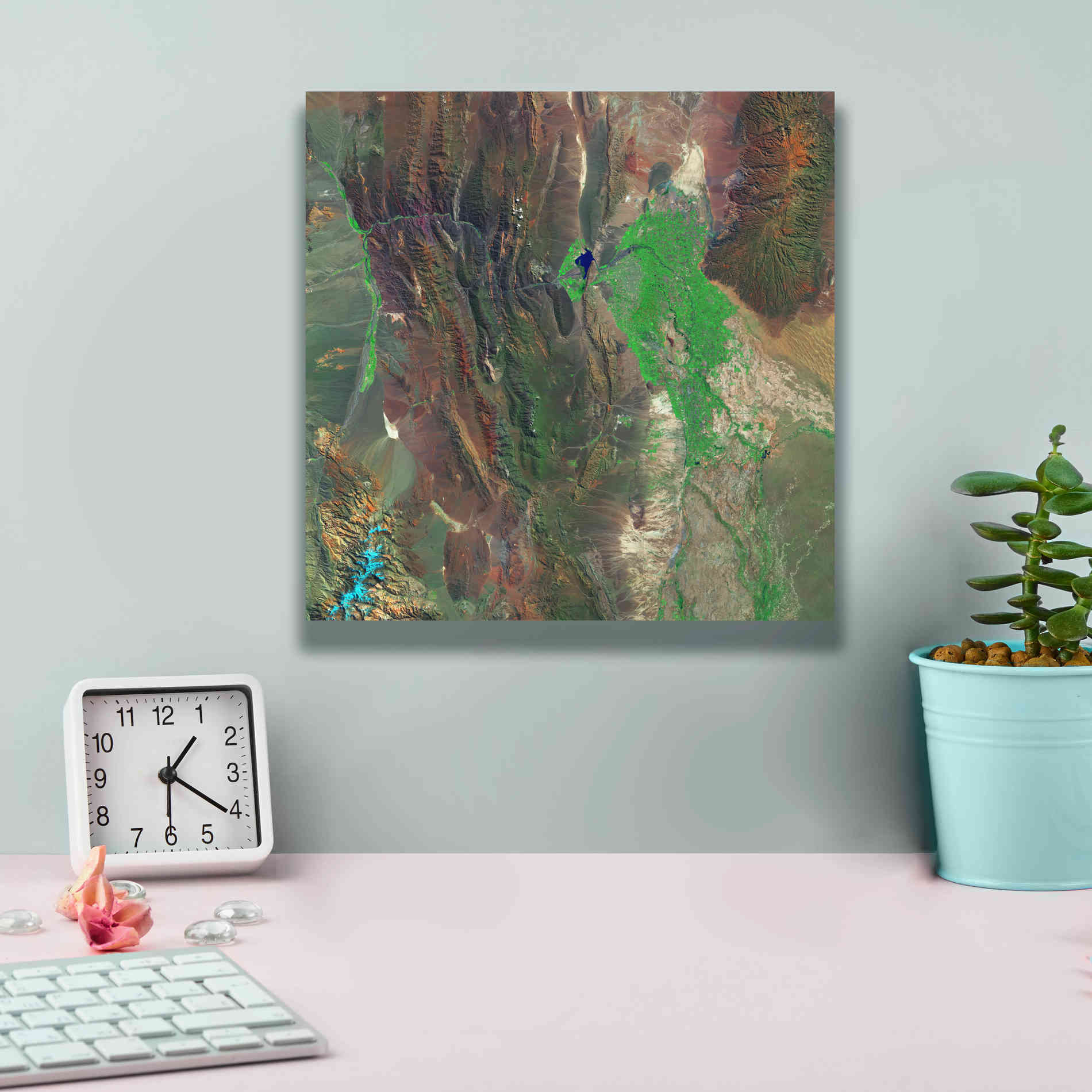 'Earth as Art: Barreal Blanco,' Canvas Wall Art,12 x 12