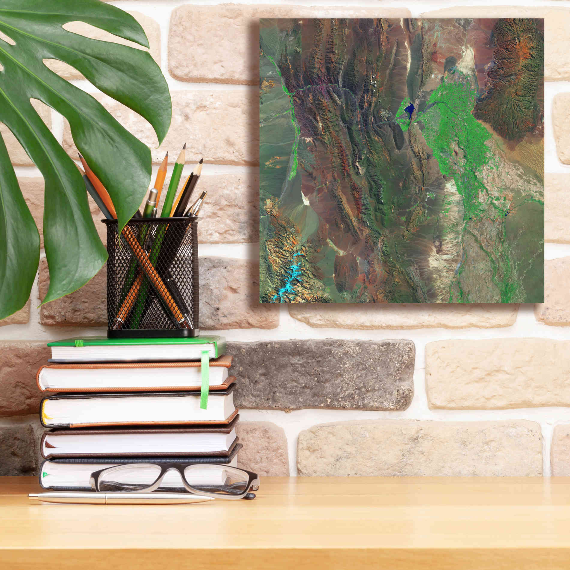 'Earth as Art: Barreal Blanco,' Canvas Wall Art,12 x 12