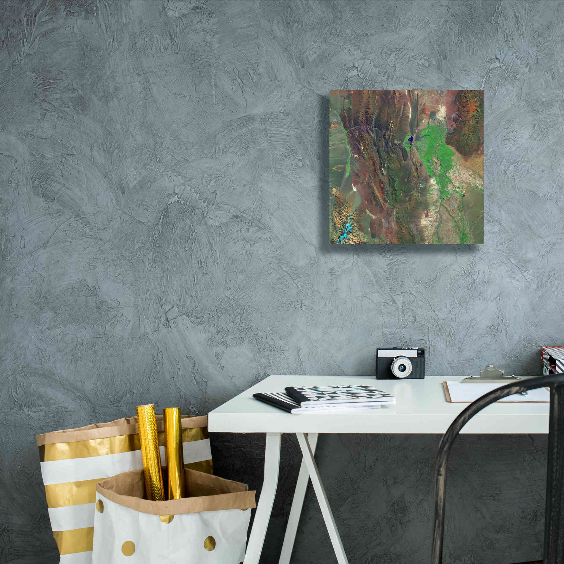 'Earth as Art: Barreal Blanco,' Canvas Wall Art,12 x 12