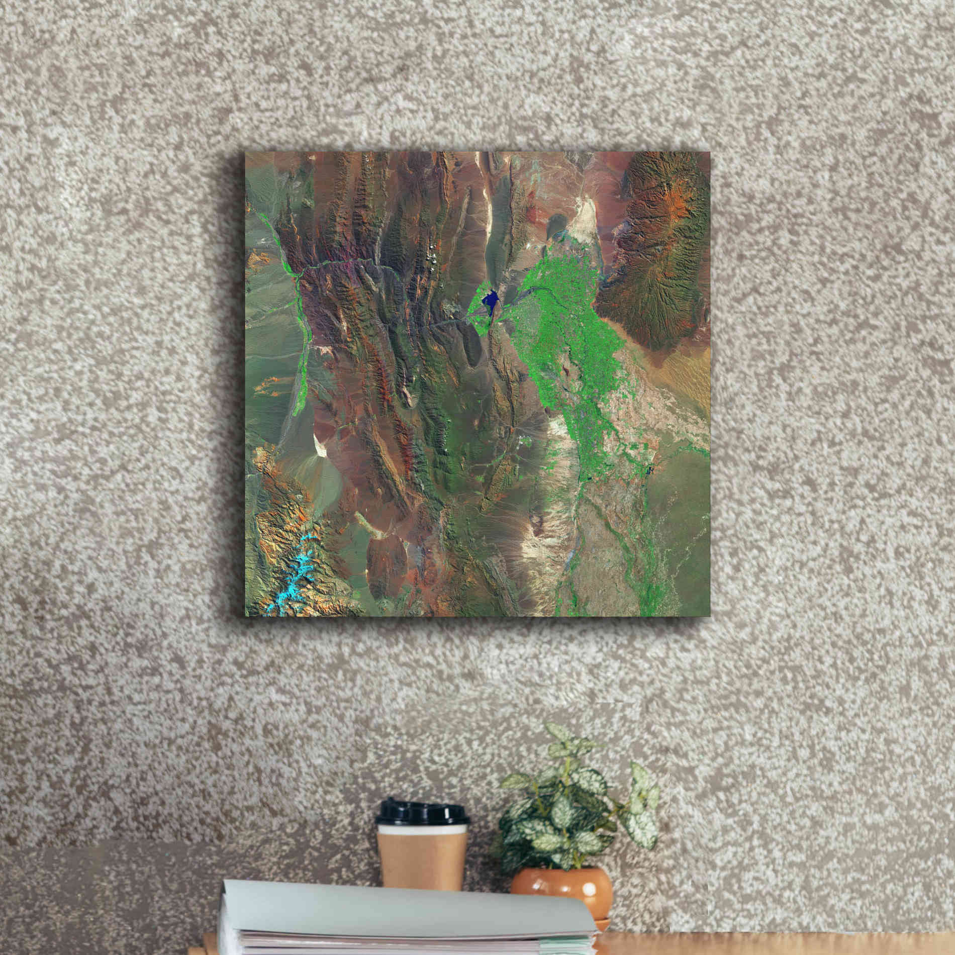 'Earth as Art: Barreal Blanco,' Canvas Wall Art,18 x 18