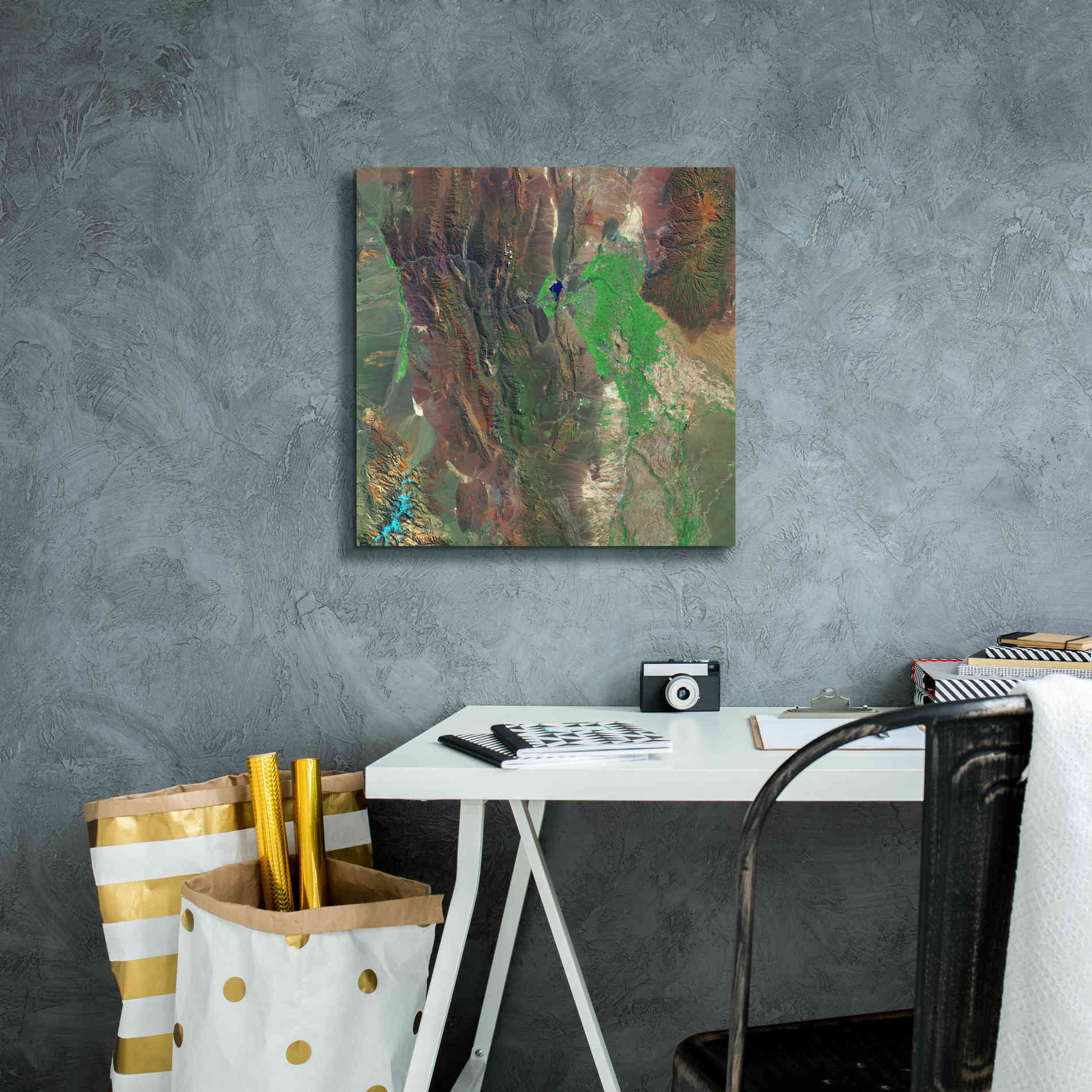'Earth as Art: Barreal Blanco,' Canvas Wall Art,18 x 18