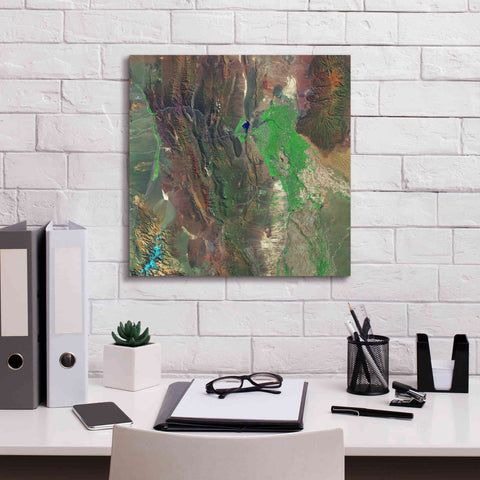 Image of 'Earth as Art: Barreal Blanco,' Canvas Wall Art,18 x 18