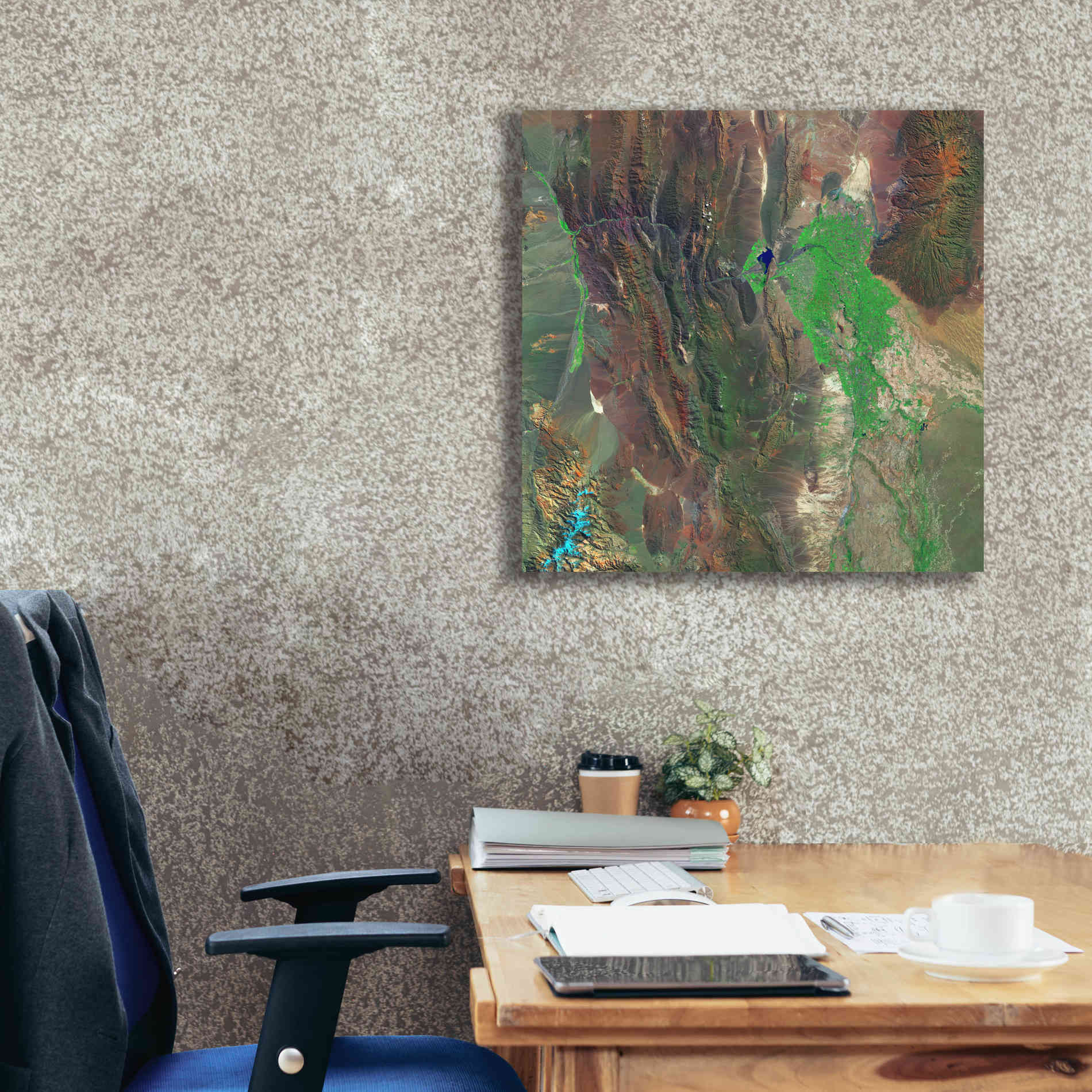 'Earth as Art: Barreal Blanco,' Canvas Wall Art,26 x 26