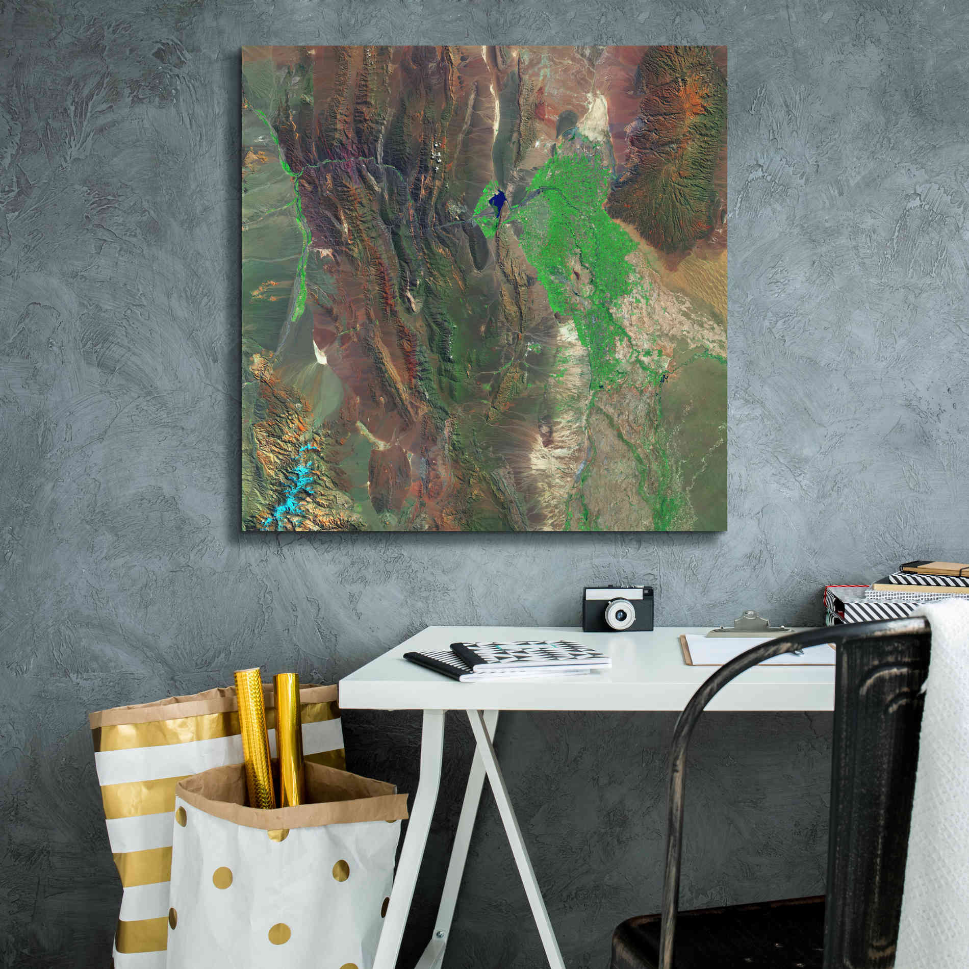 'Earth as Art: Barreal Blanco,' Canvas Wall Art,26 x 26