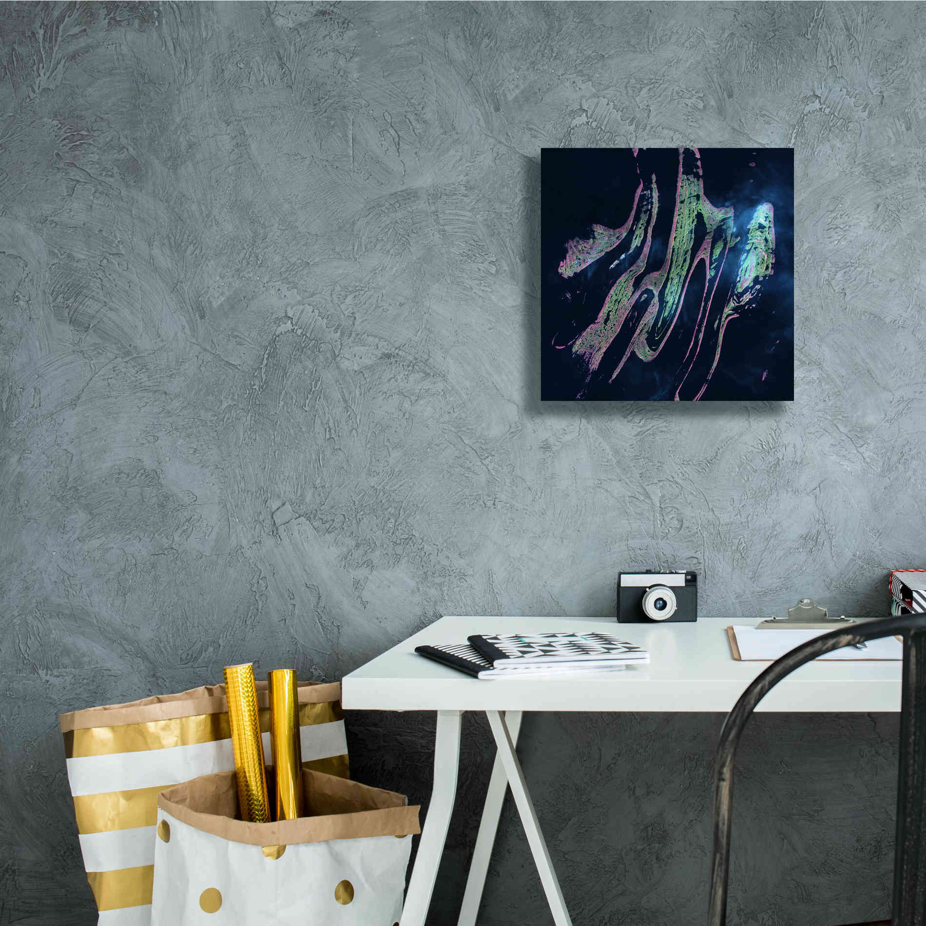 'Earth as Art: Belcher Islands,' Canvas Wall Art,12 x 12