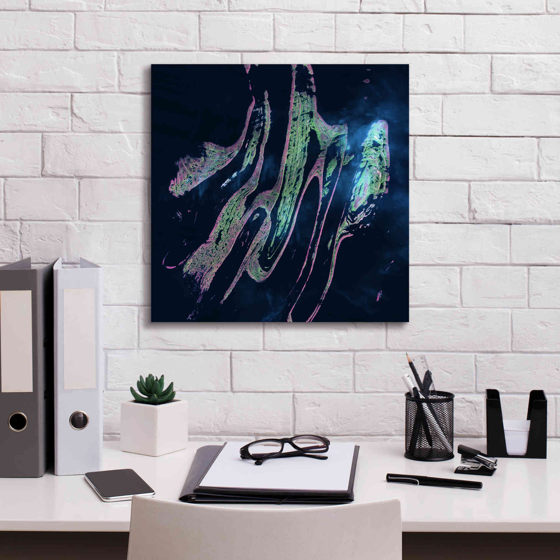 'Earth as Art: Belcher Islands,' Canvas Wall Art,18 x 18