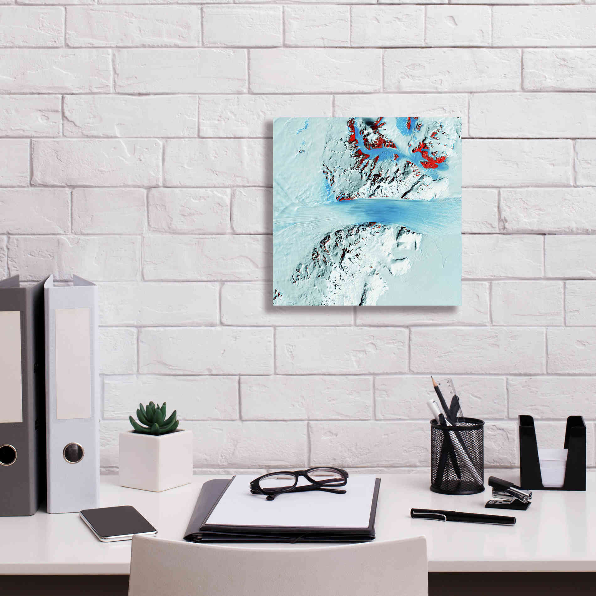 'Earth as Art: Byrd Glacier,' Canvas Wall Art,12 x 12