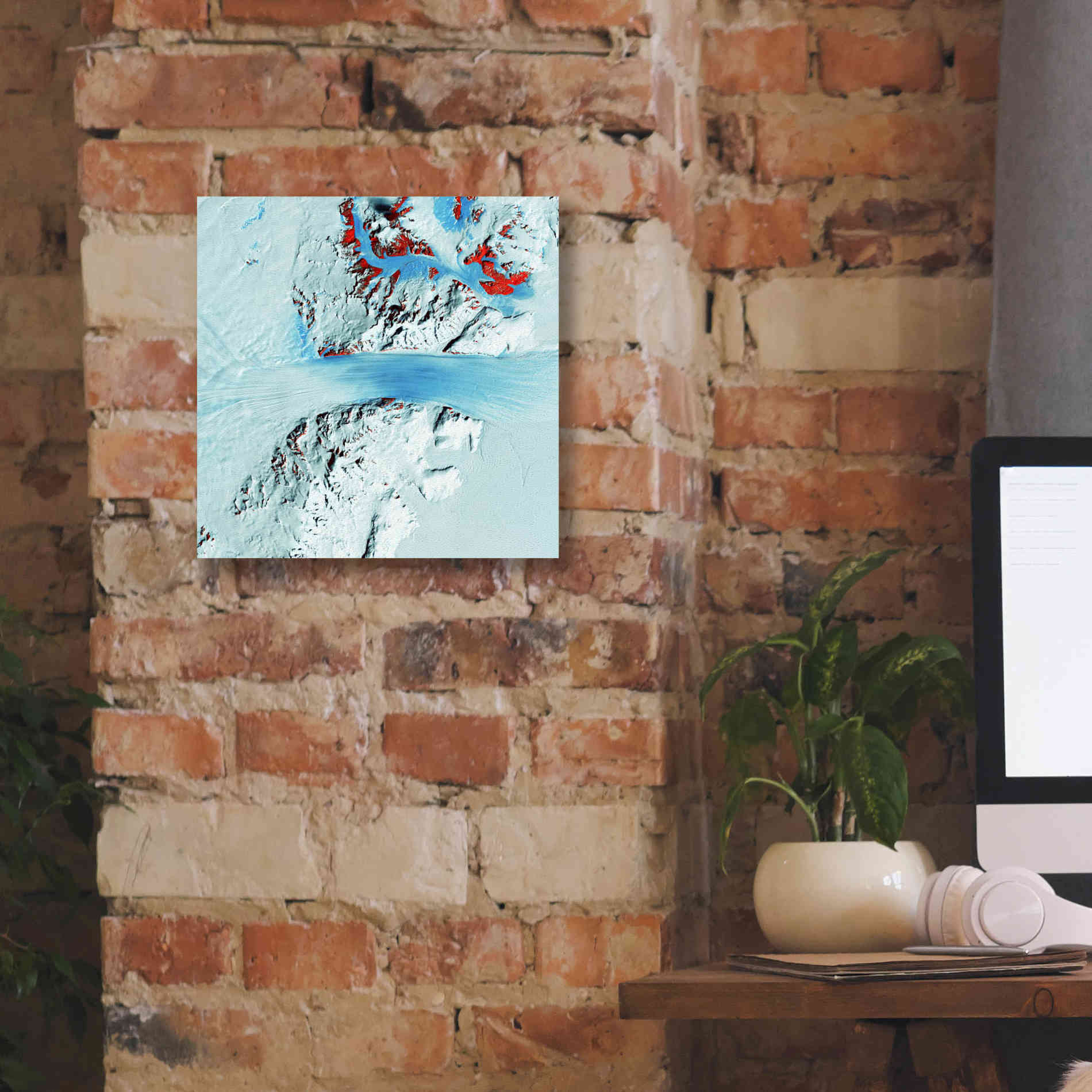 'Earth as Art: Byrd Glacier,' Canvas Wall Art,12 x 12