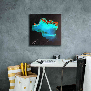 'Earth as Art: Caribbean Luxury,' Canvas Wall Art,18 x 18