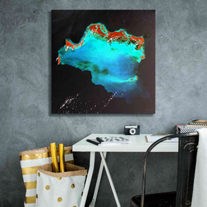 'Earth as Art: Caribbean Luxury,' Canvas Wall Art,26 x 26