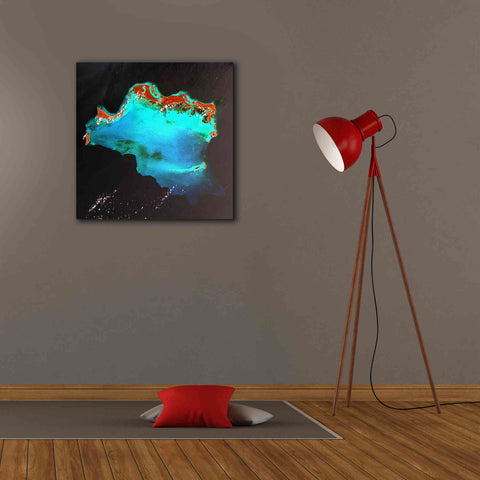 Image of 'Earth as Art: Caribbean Luxury,' Canvas Wall Art,26 x 26