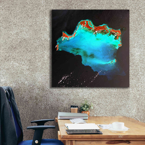 Image of 'Earth as Art: Caribbean Luxury,' Canvas Wall Art,37 x 37