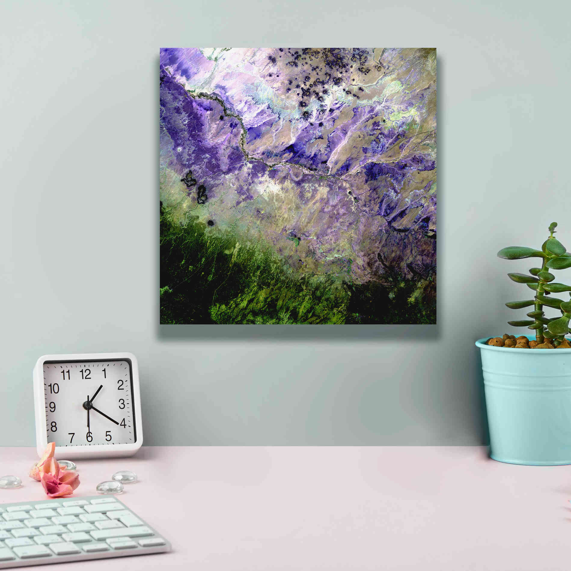 'Earth as Art: Desert to Forest,' Canvas Wall Art,12 x 12