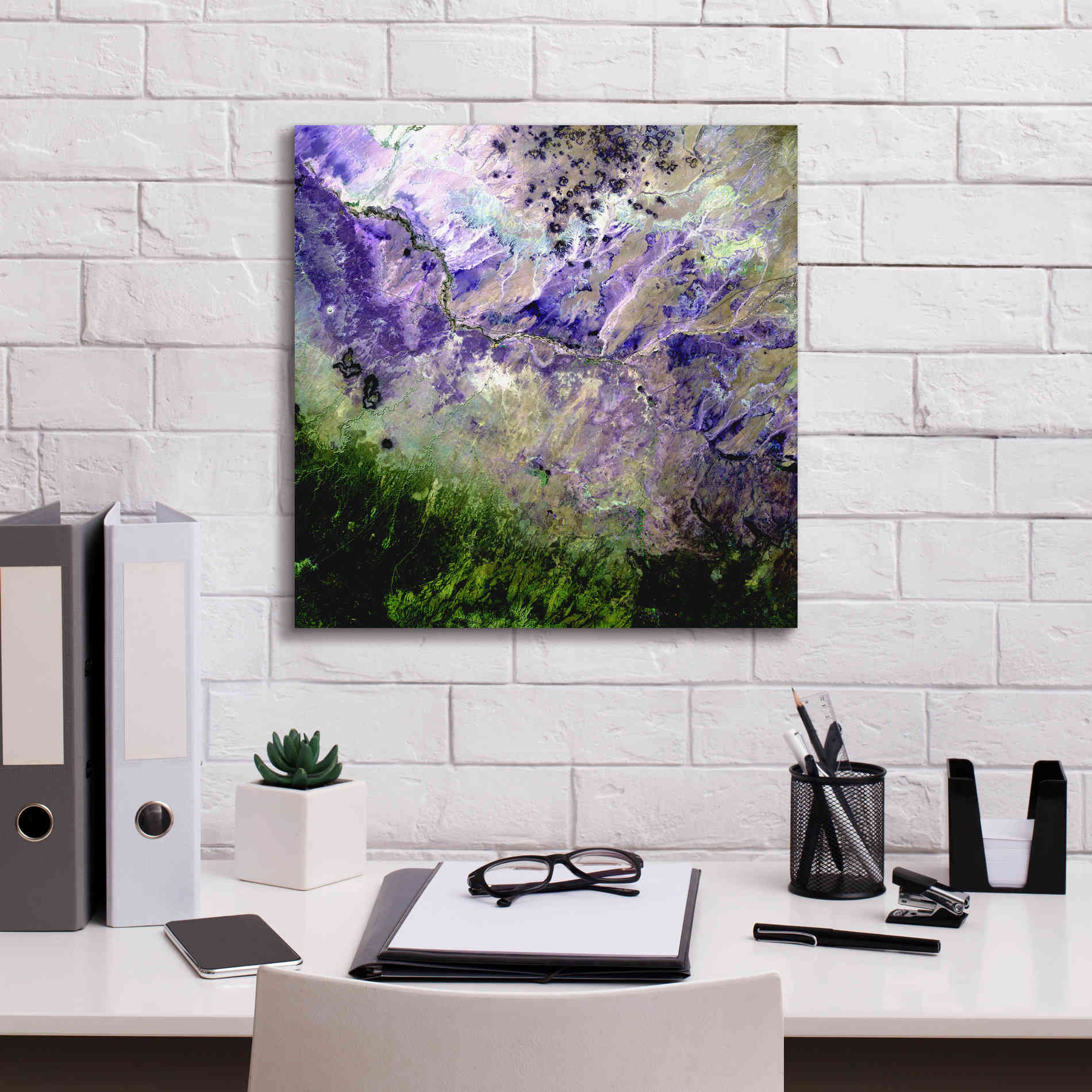 'Earth as Art: Desert to Forest,' Canvas Wall Art,18 x 18