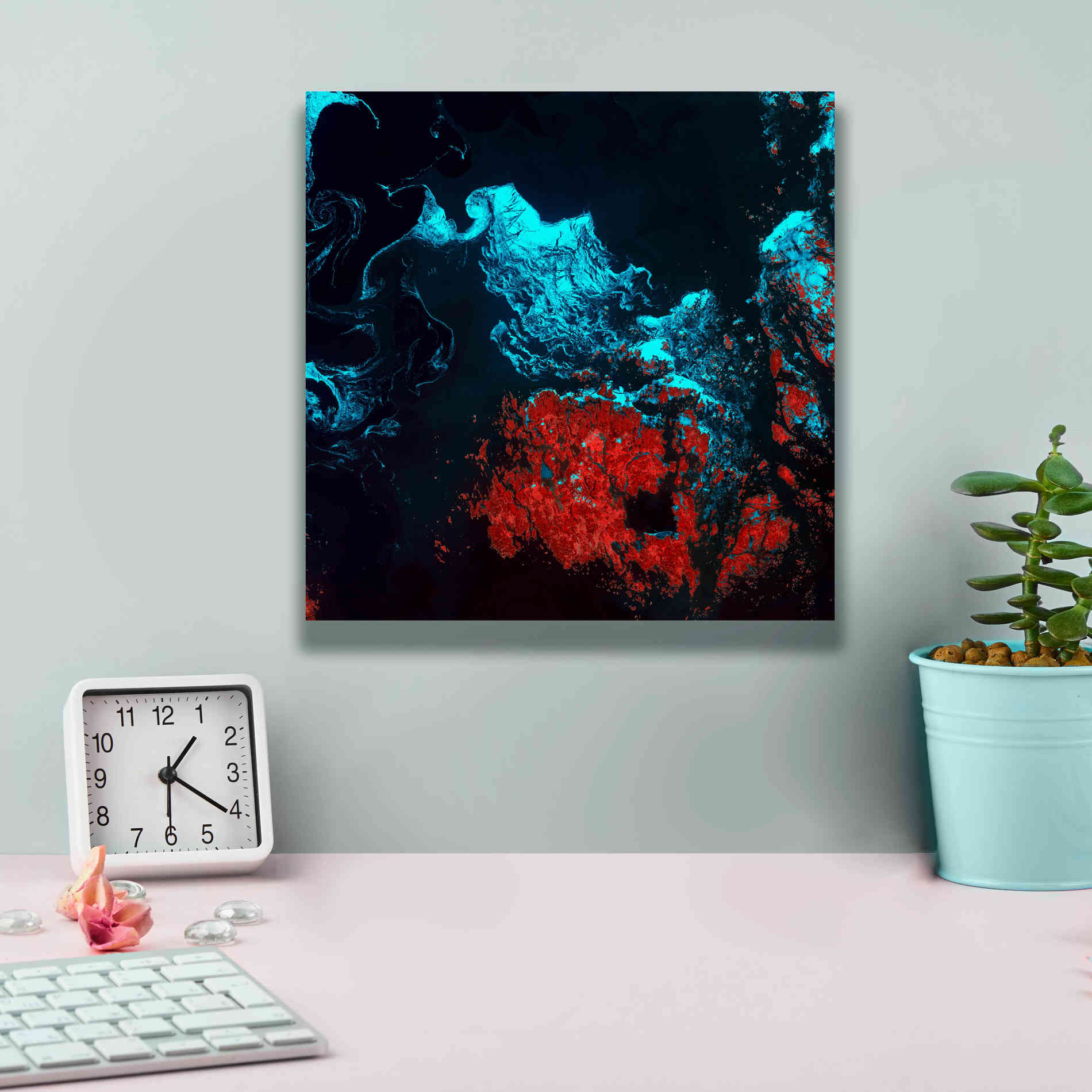 'Earth as Art: Ghostly Ice,' Canvas Wall Art,12 x 12