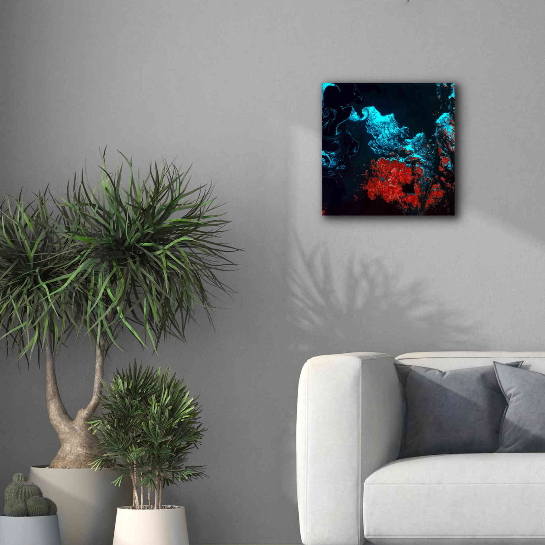 'Earth as Art: Ghostly Ice,' Canvas Wall Art,18 x 18