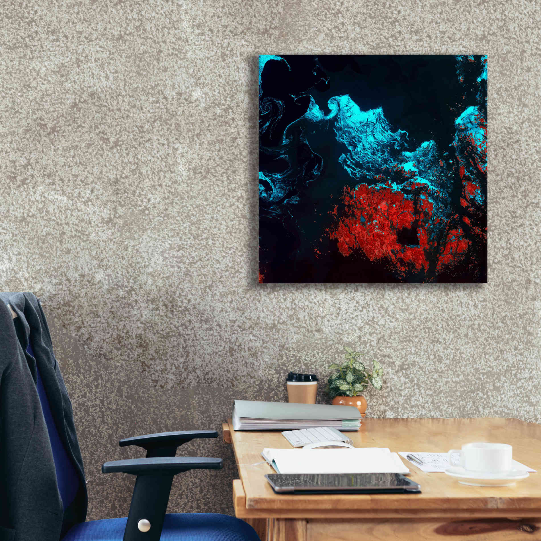 'Earth as Art: Ghostly Ice,' Canvas Wall Art,26 x 26