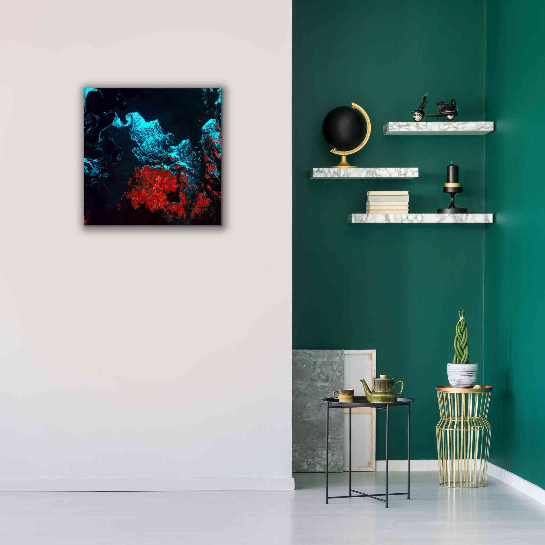 'Earth as Art: Ghostly Ice,' Canvas Wall Art,26 x 26