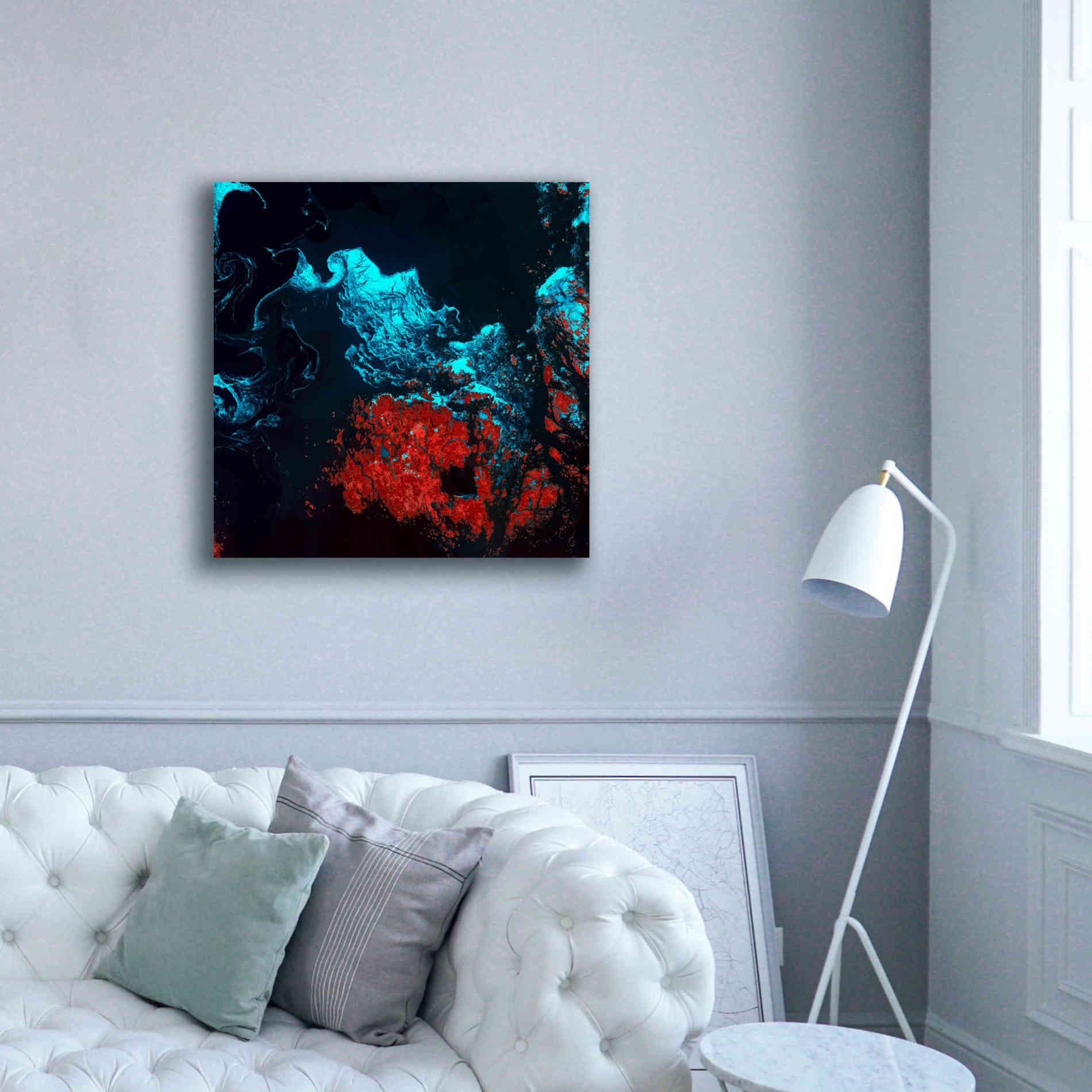 'Earth as Art: Ghostly Ice,' Canvas Wall Art,37 x 37