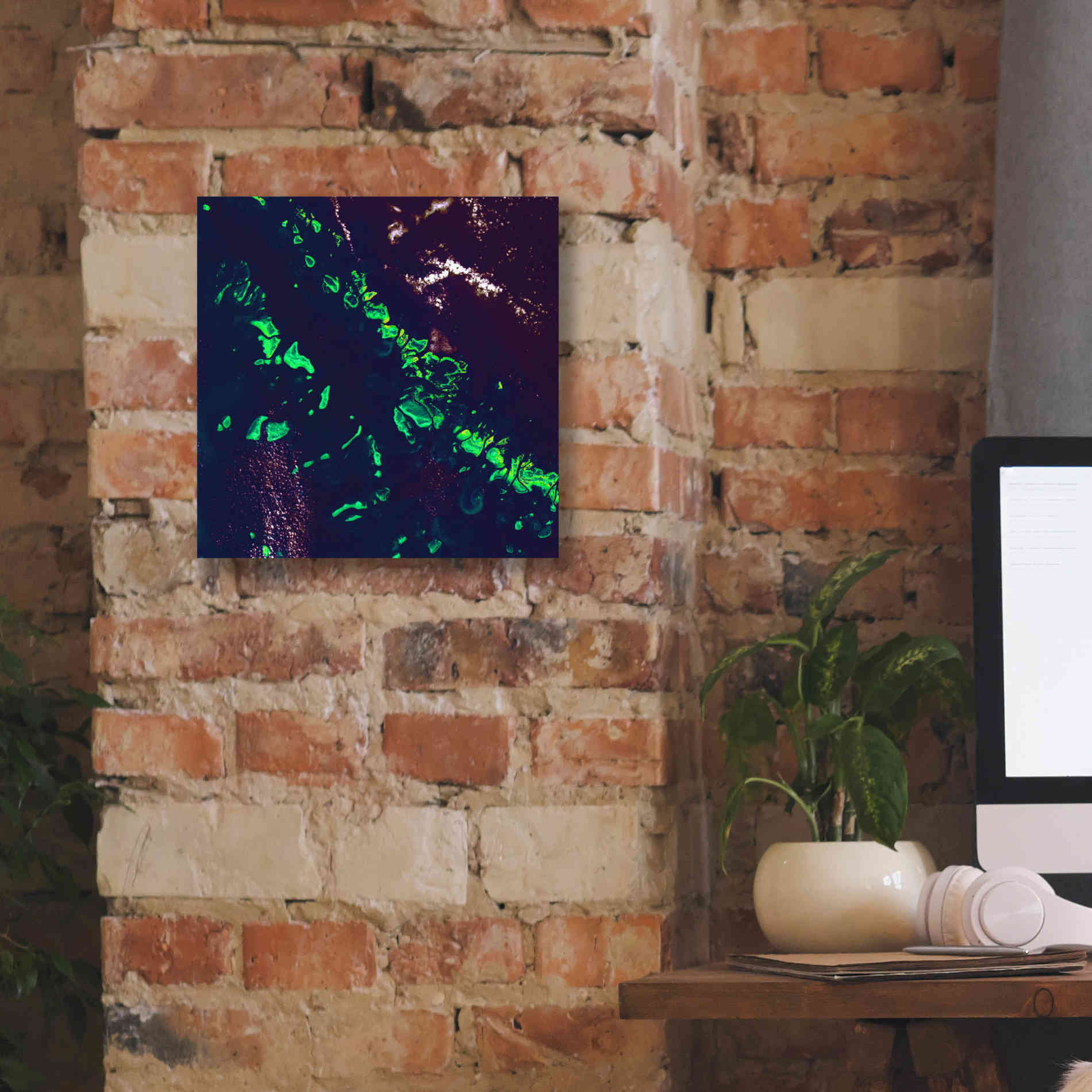 'Earth as Art: Great Barrier Reef,' Canvas Wall Art,12 x 12