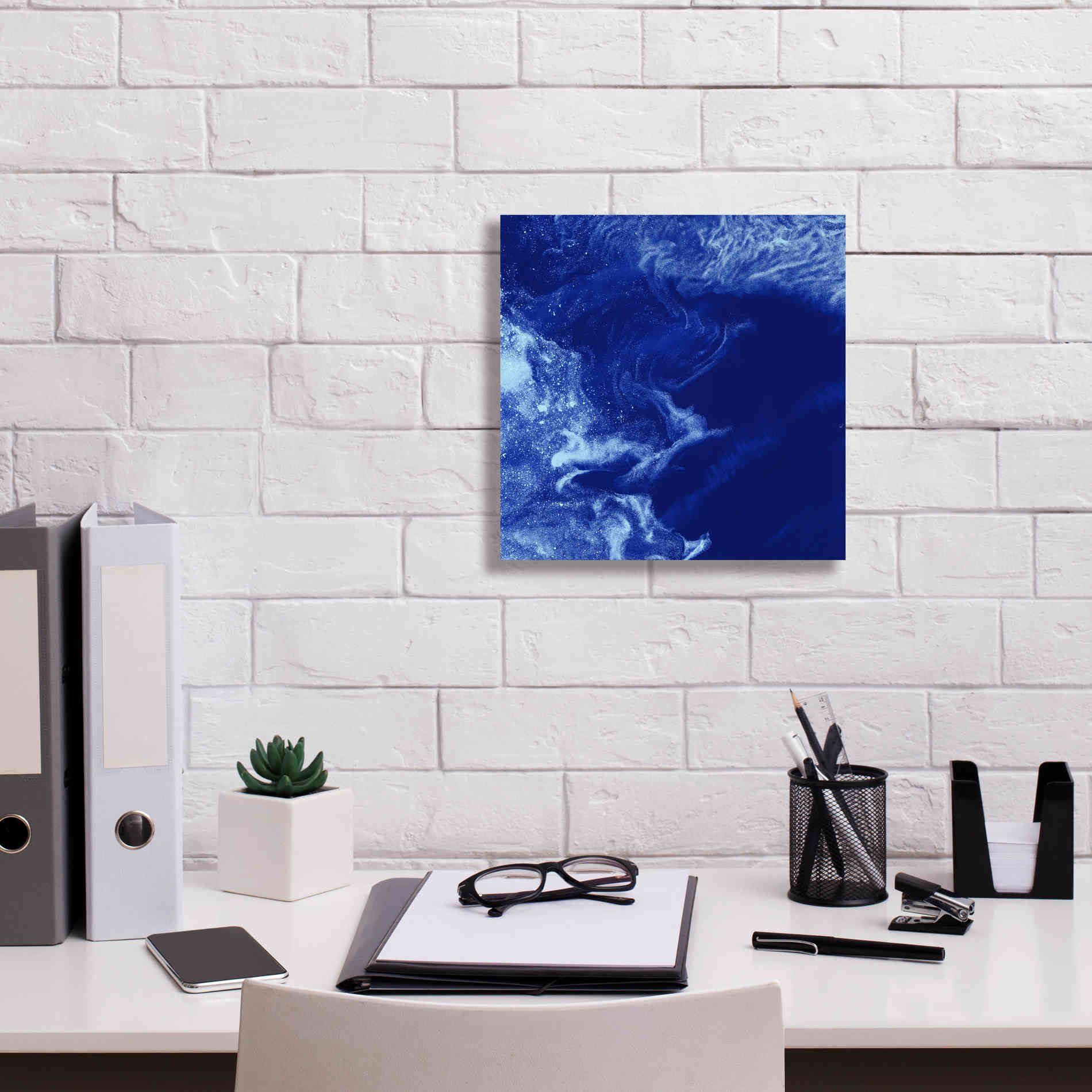 'Earth as Art: Ice Stars,' Canvas Wall Art,12 x 12