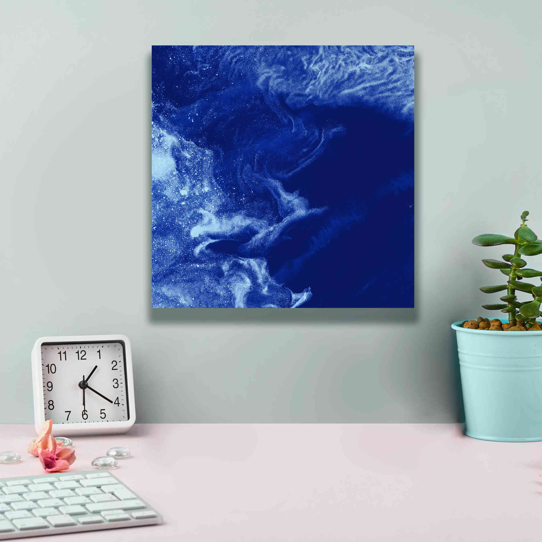 'Earth as Art: Ice Stars,' Canvas Wall Art,12 x 12