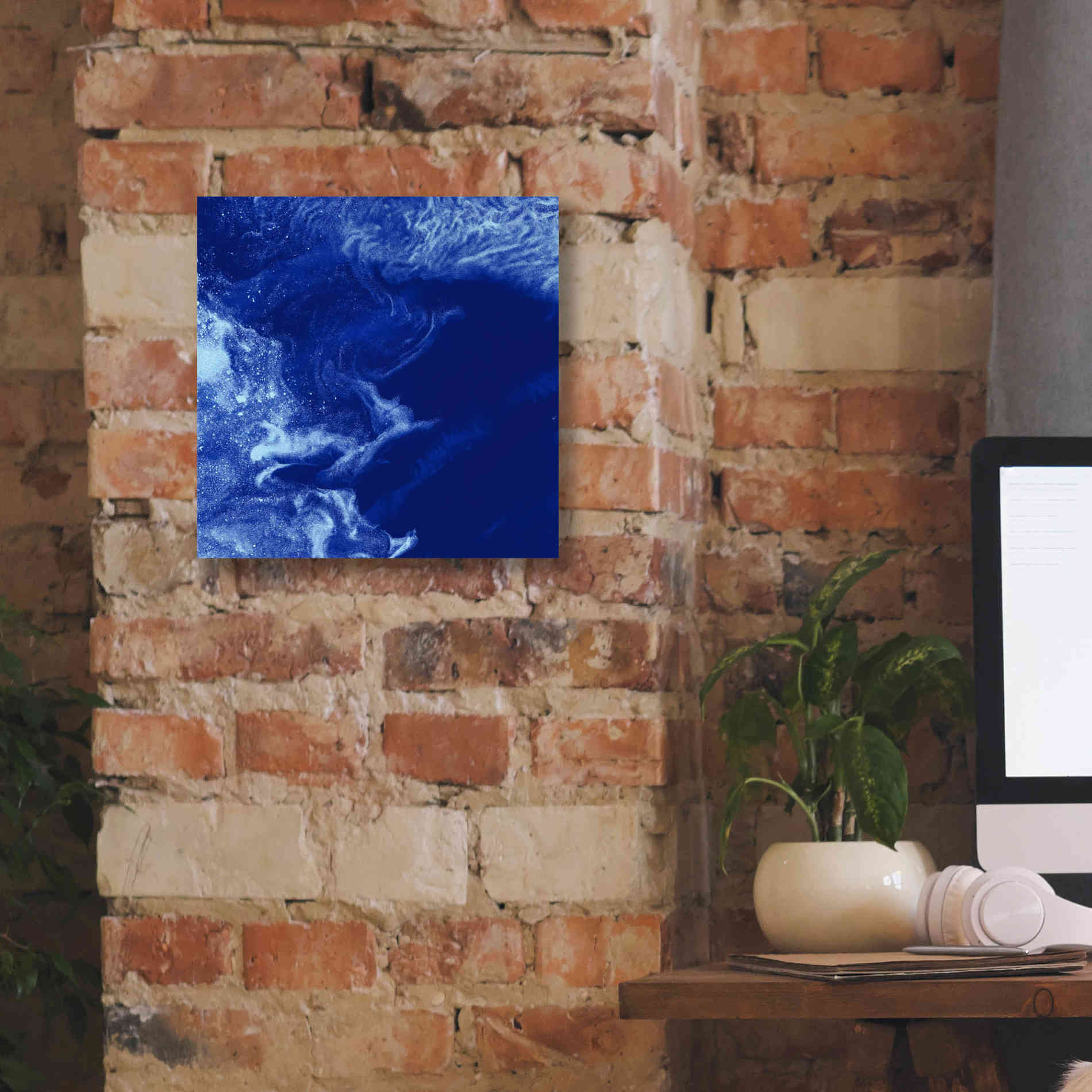 'Earth as Art: Ice Stars,' Canvas Wall Art,12 x 12