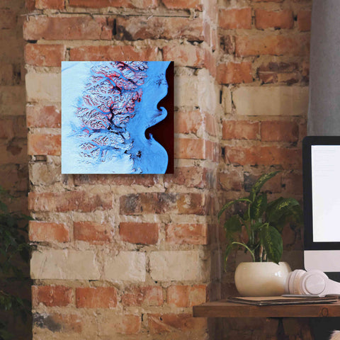 Image of 'Earth as Art: Ice Waves,' Canvas Wall Art,12 x 12