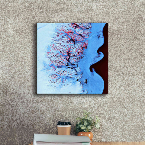 Image of 'Earth as Art: Ice Waves,' Canvas Wall Art,18 x 18