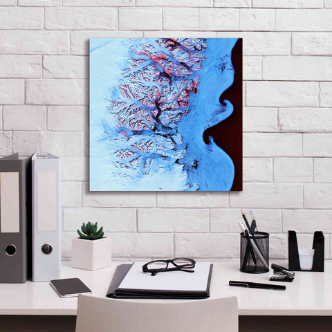 Image of 'Earth as Art: Ice Waves,' Canvas Wall Art,18 x 18