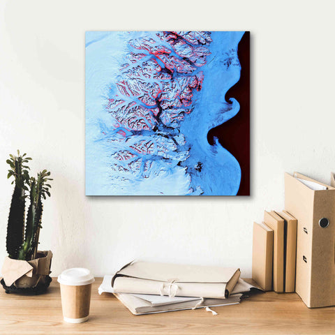 Image of 'Earth as Art: Ice Waves,' Canvas Wall Art,18 x 18