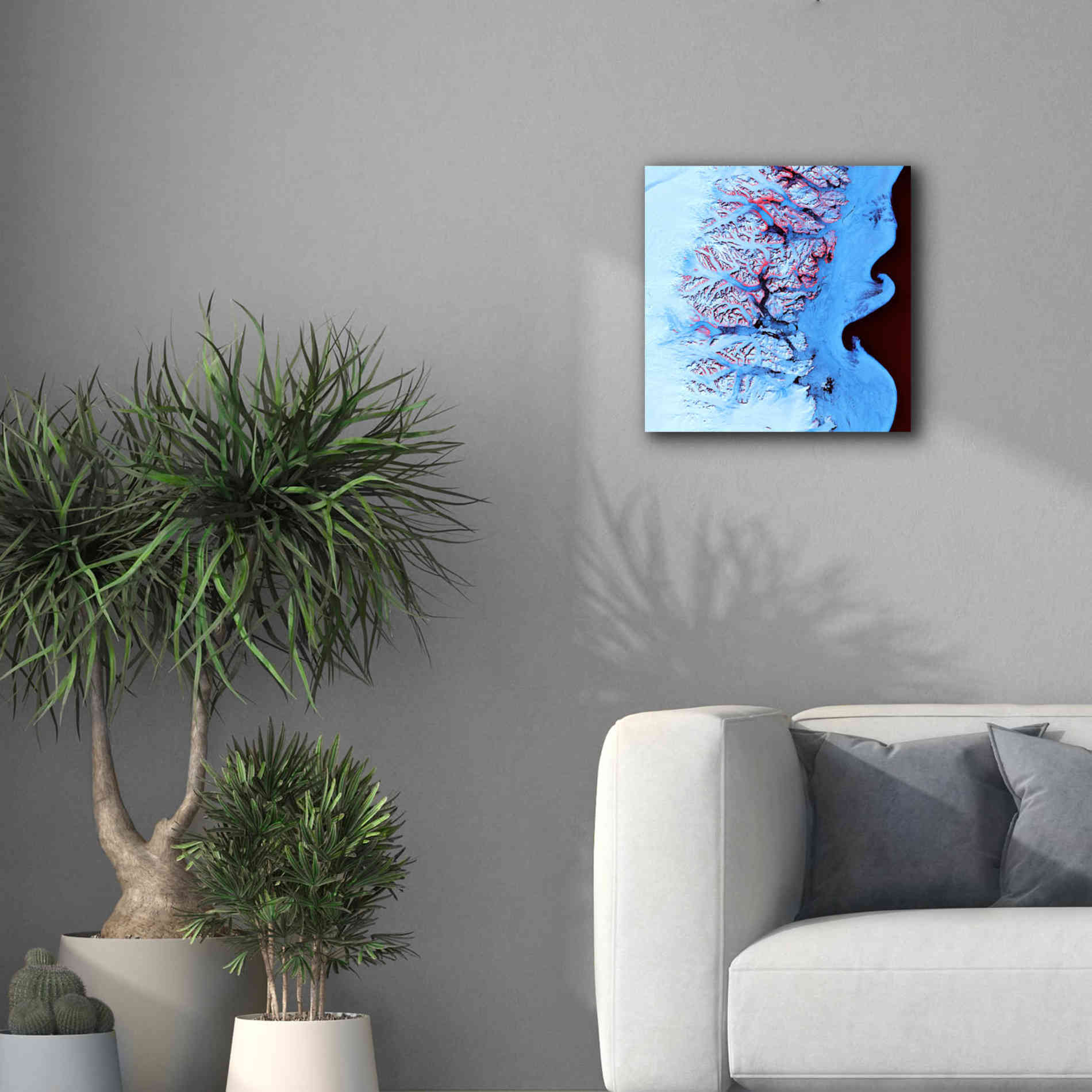 'Earth as Art: Ice Waves,' Canvas Wall Art,18 x 18