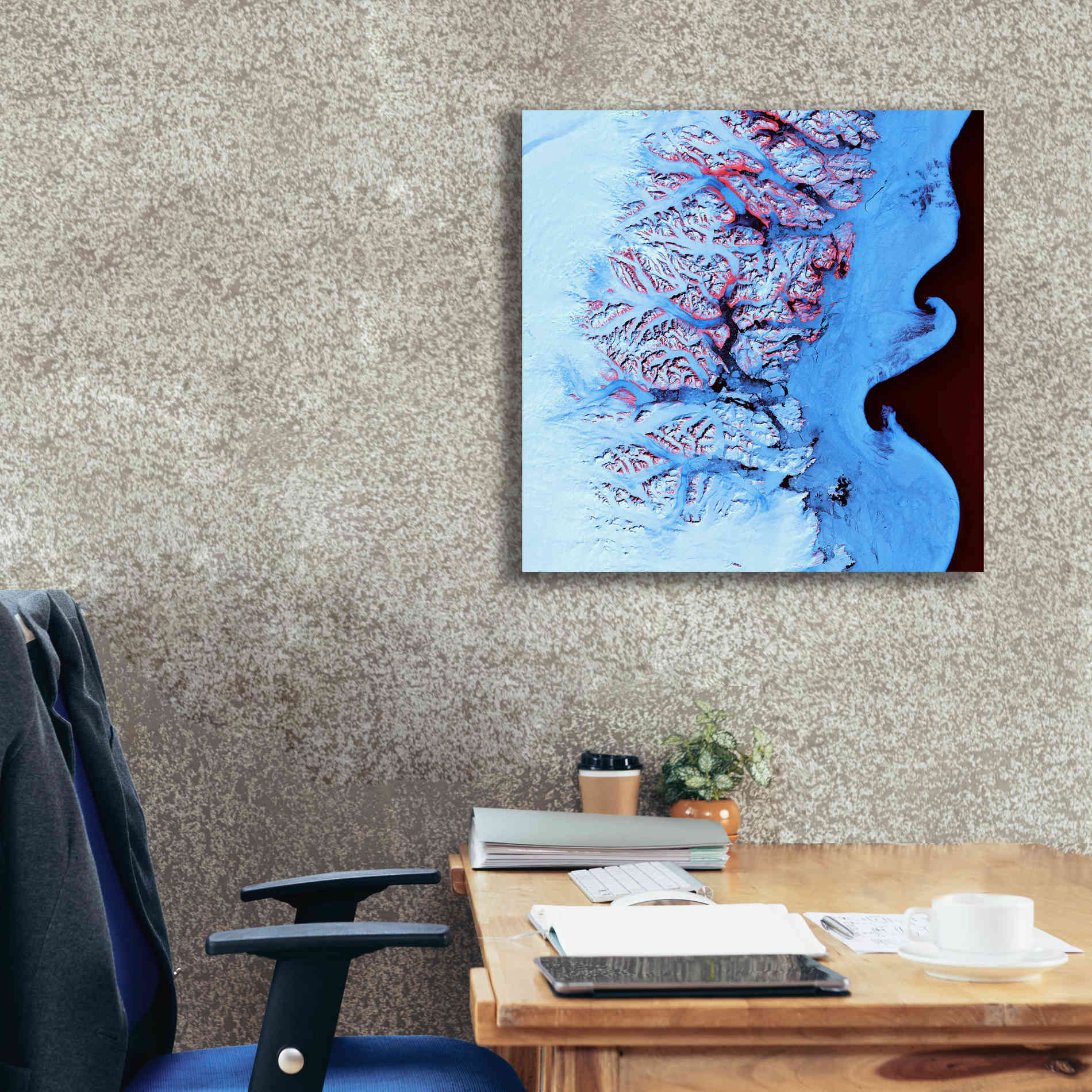 'Earth as Art: Ice Waves,' Canvas Wall Art,26 x 26