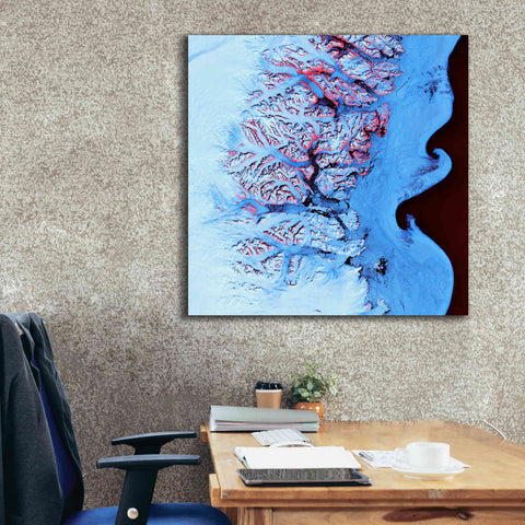 Image of 'Earth as Art: Ice Waves,' Canvas Wall Art,37 x 37