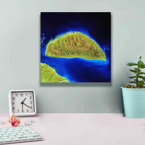 'Earth as Art: Island Rebound,' Canvas Wall Art,12 x 12