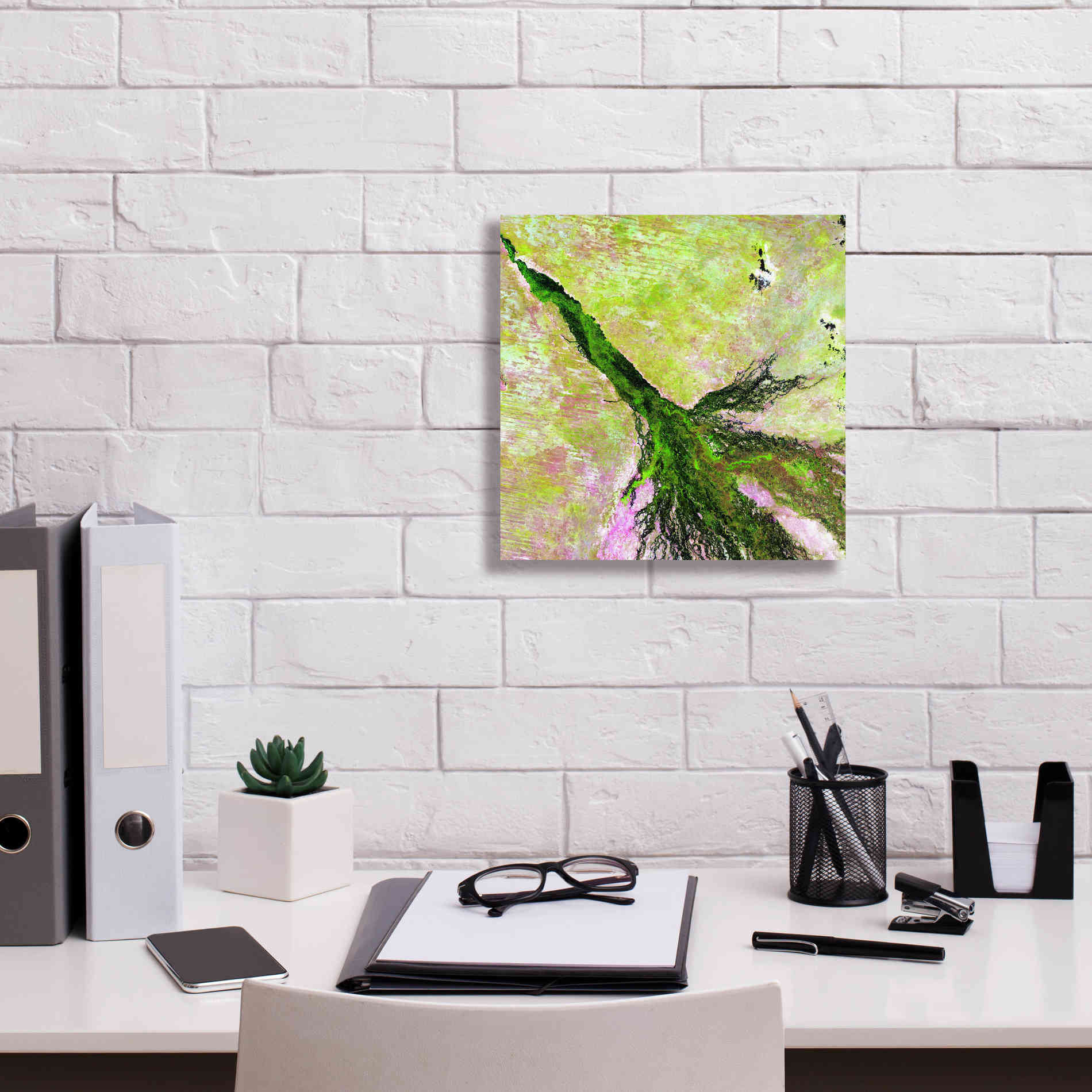 'Earth as Art: Okavango Delta,' Canvas Wall Art,12 x 12