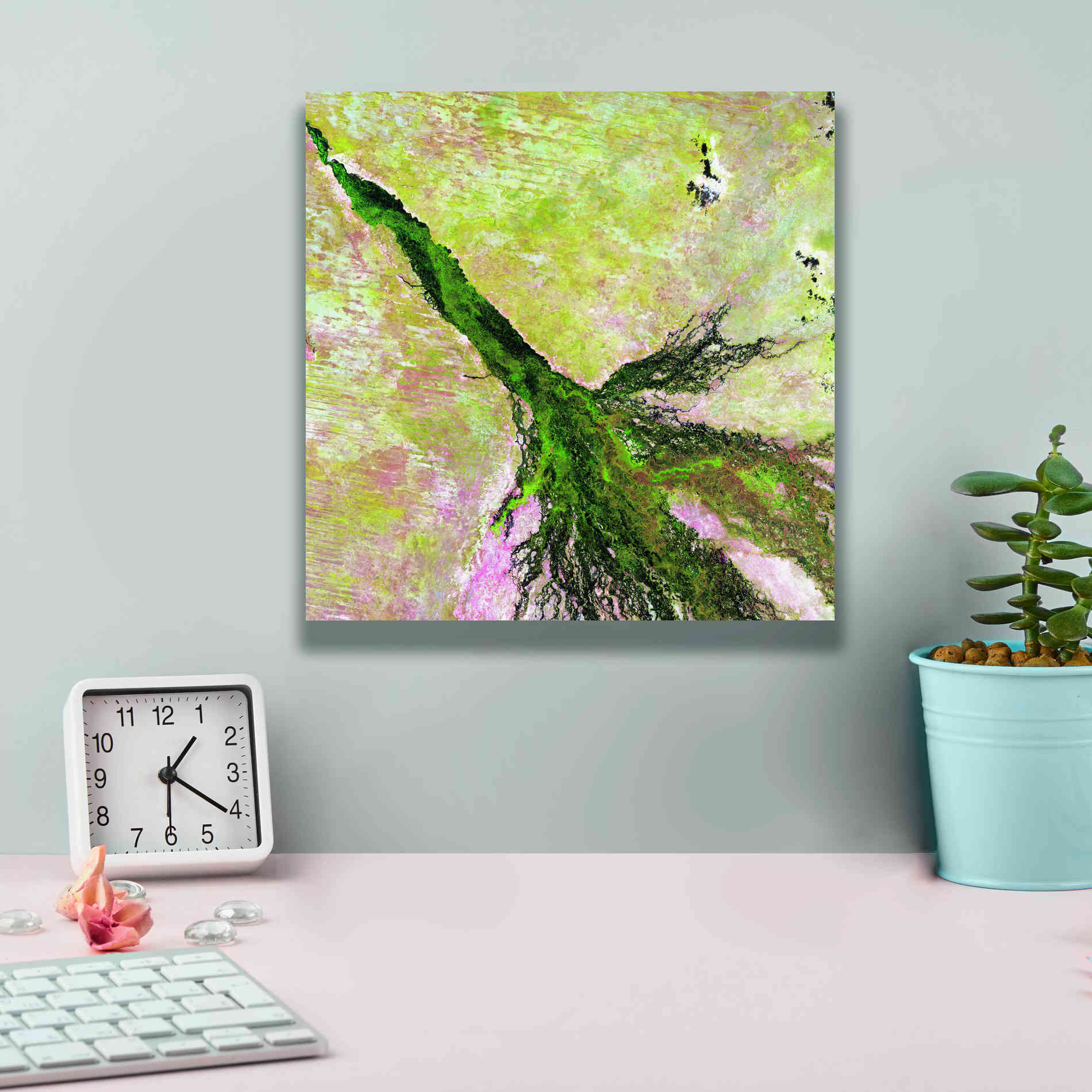 'Earth as Art: Okavango Delta,' Canvas Wall Art,12 x 12