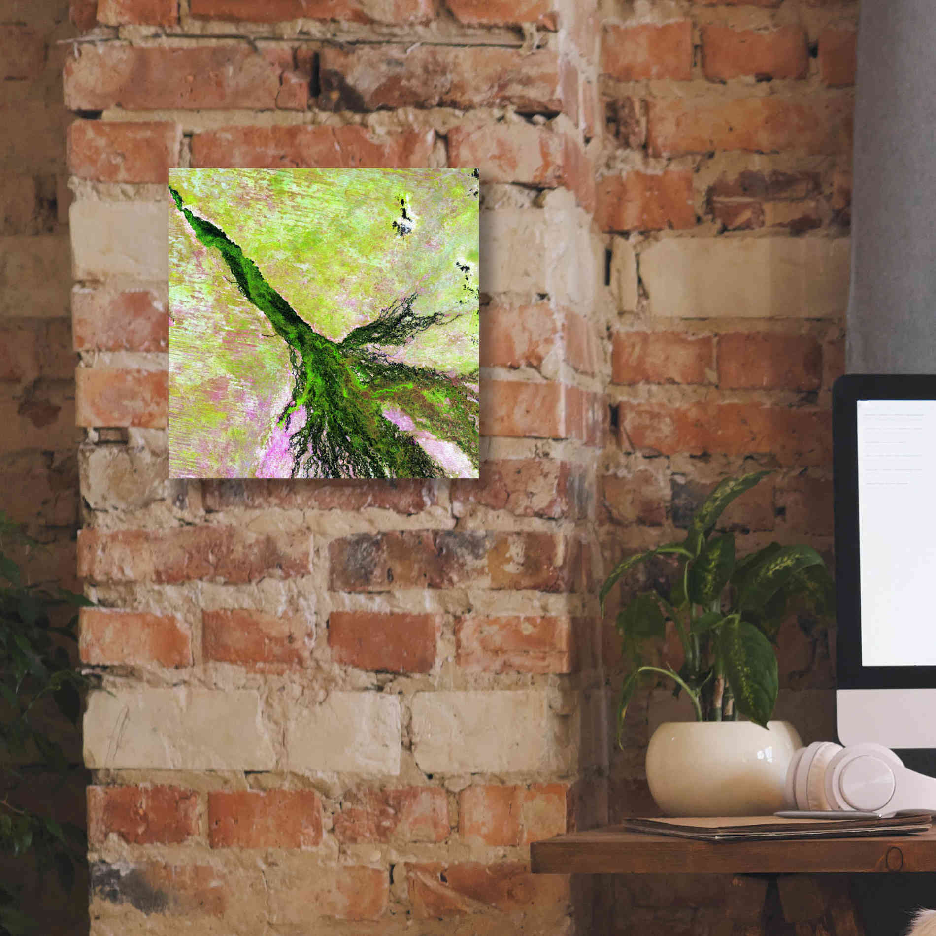 'Earth as Art: Okavango Delta,' Canvas Wall Art,12 x 12